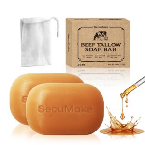 Grass-Fed Tallow Soap Bar, 2 Pack, 3.7 oz